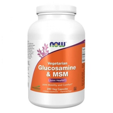 NOW Foods Glucosamine & MSM, 240 kapsułek vege