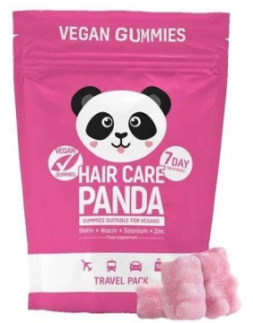 Noble Health, Hair Care Panda, wegańskie żelki na włosy, 70 g