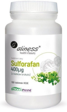 Aliness Sulforafan 400 mg, 100 tabletek vege