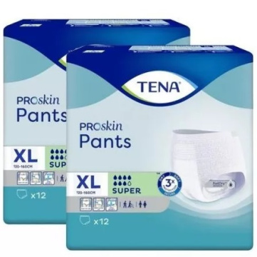 2 x Majtki chłonne TENA Pants Proskin Super XL x 12 sztuk