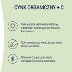 Naturell Cynk organiczny + C, 60 tabletek do ssania