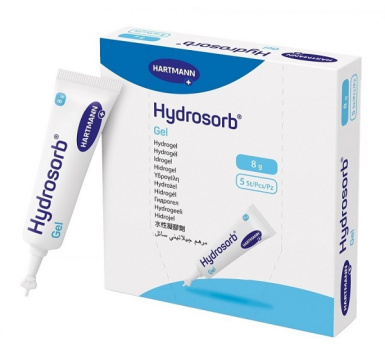 Hydrosorb gel jałowy, 5 sztuk po 8 g