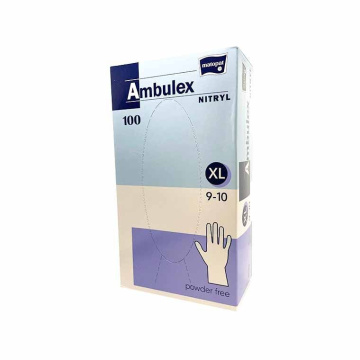 Rękawiczki Ambulex, nitrylowe, niesterylne, niepudrowane, rozmiar XL, 100 sztuk