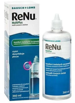 ReNu MultiPlus, płyn dezynfekcyjny i pielęgnacyjny do soczewek, 360 ml