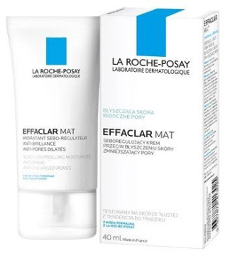La Roche-Posay Effaclar Mat, krem przeciw błyszczeniu skóry, zmniejszający pory, do skóry tłustej, 40 ml