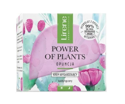 Lirene Power Of Plants, Opuntia, krem wygładzający, 50 ml