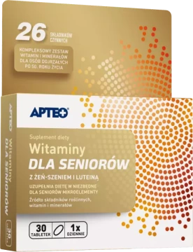 Apteo, witaminy dla seniorów, 30 tabletek