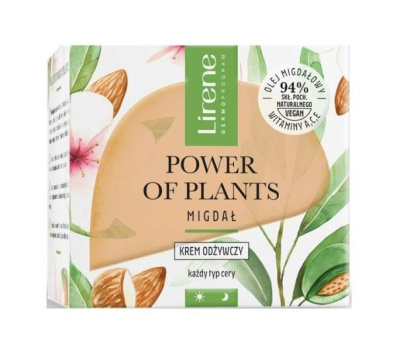 Lirene Power Of Plants, Almond, krem odżywczy, 50 ml