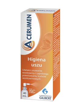 A-cerumen, spray do higieny uszu, 40 ml