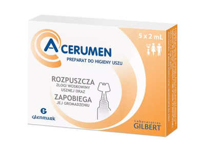 A-cerumen, preparat do higieny uszu, 5 ampułek po 2 ml