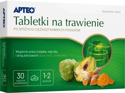 Apteo, Tabletki na trawienie, 30 tabletek
