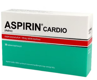 Aspirin Cardio 100 mg, 30 tabl dojelitowych, IMPORT RÓWNOLEGŁY,  Inpharm