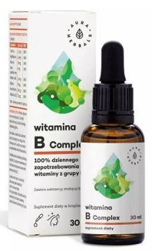 Aura Herbals, Witamina B complex, krople doustne, 30 ml