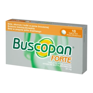 Buscopan Forte 20 mg, 10 tabletek drażowanych