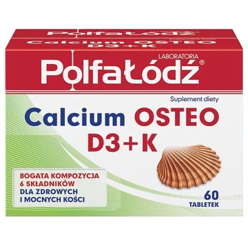 Laboratoria Polfa Łódź, Osteo D3 + K, 60 tabletek