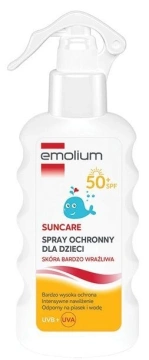 Emolium Suncare SPF 50+, spray ochronny dla dzieci, 175 ml