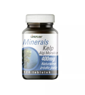 Lifeplan Minerals, Kelp Algi Morskie, 120 tabletek