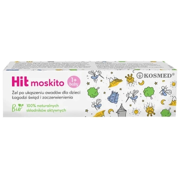 Kosmed Hit Moskito, żel pielęgnacyjny po ukąszeniach owadów dla dzieci, 15 ml