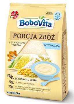 Bobovita PORCJA ZBÓŻ kaszka mleczna kukurydziano-ryżowa po 4 miesiącu 210 g