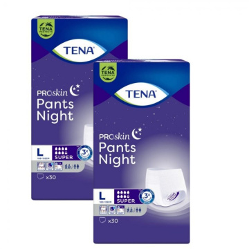 Majtki chłonne TENA Pants Proskin Super Night L 2 x 30 szt (2-pack)