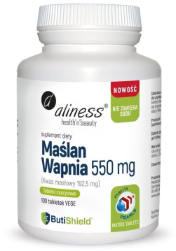 Aliness Maślan Wapnia 550 mg, 100 tabletek vege