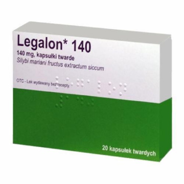 Legalon 140 mg, 20  kapsułek twardych, IMPORT RÓWNOLEGŁY, Delfarma