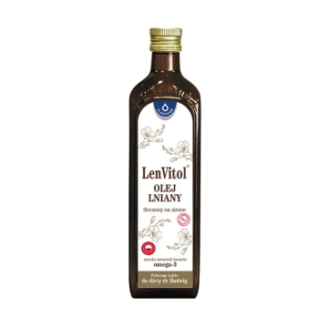 LenVitol, olej lniany budwigowy tłoczony na zimno, 500 ml