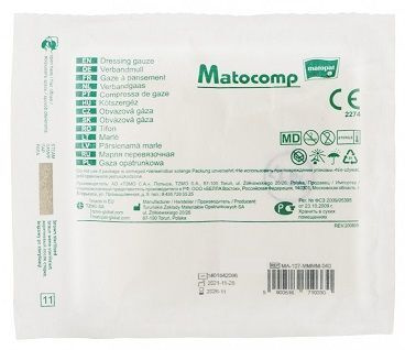 Matocomp, Gaza opatrunkowa jałowa 1/2m2, 17-nitkowa, 1 sztuka