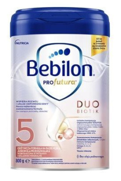 Bebilon Profutura DuoBiotik 5, formuła na bazie mleka, po 2,5 roku życia, 800 g