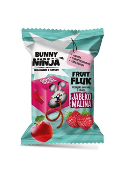 Bunny Ninja Fruit Fluk, przekąska owocowa o smaku jabłko - malina, 15 g