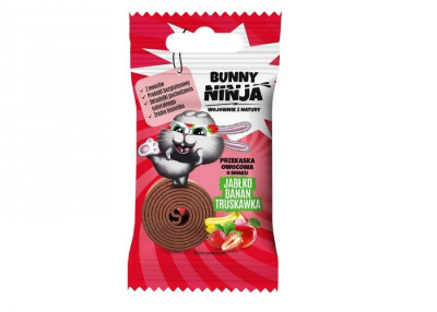 Bunny Ninja, przekąska owocowa o smaku jabłko, banan, truskawka, 15 g