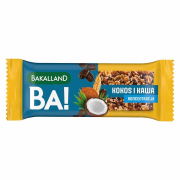 Bakalland BA! Baton zbożowy Koncentracja 35 g (Kokos i kawa)