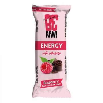 BeRAW! Energy Baton energetyczny Raspberry 40 g (malina, gorzka czekolada)