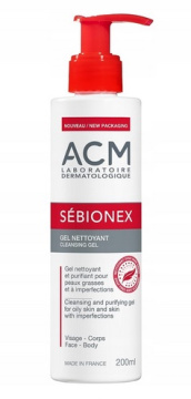 Sebionex, żel myjąco-oczyszczający, do cery tłustej z niedoskonałościami, 200 ml