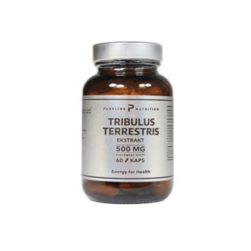 Pureline Nutrition Tribulus terrestris Buzdyganek ekstrakt 500 mg, 60 kapsułek