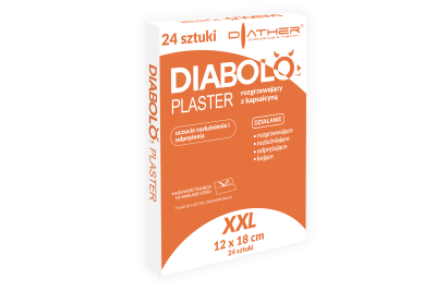 DIABOLO plaster rozgrzewający z kapsaicyną, 24 sztuki