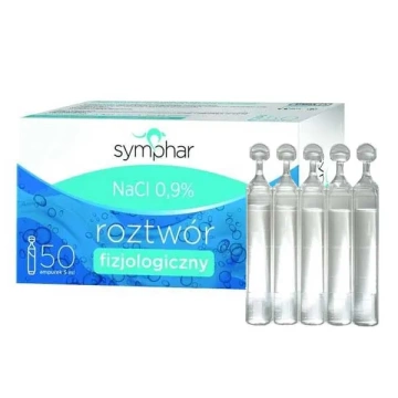 Symphar NaCl 0,9% sól fizjologiczna 50 ampułek