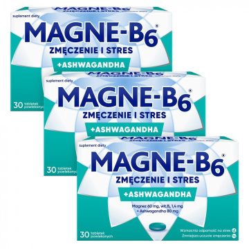 Magne-B6 Zmęczenie i Stres, trójpak, 3 x 30 tabletek
