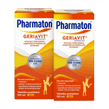 Pharmaton Geriavitm dwupak, 2 x 100 tabletek powlekanych