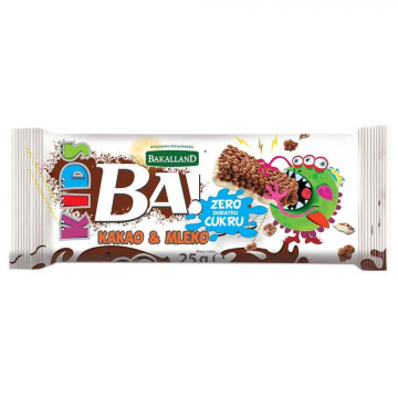Bakalland BA! Baton Kids Kakao i Mleko, 25 g