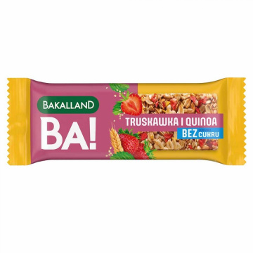 Bakalland BA! Baton zbożowy 5 Zbóż Truskawka & Quinoa, 30 g