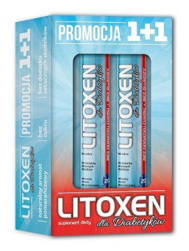 Litoxen dla diabetyków, smak pomarańczowy, 40 tabletek musujących