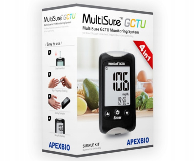 Multisure GCTU  aparat 4w1 glukoza, cholesterol, trójglicerydy, kwas moczowy, 1 sztuka