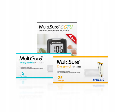 Multisure GCTU aparat + paski do pomiaru cholesterolu 25szt+ paski do pomiaru trójglicerydów 5szt
