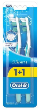 Oral-B, szczoteczka do zębów 3D White, medium, 2 sztuki