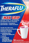 Theraflu Max Grip (1000mg+10mg+70mg), proszek, smak owoców leśnych i mentolu, 10 saszetek