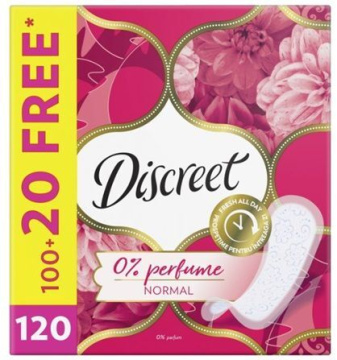 Discreet Normal, wkładki higieniczne, 120 sztuk