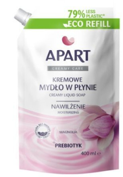 Apart, mydło w płynie kremowe, magnolia, eco-refill, 400ml