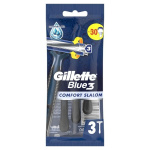 Gillette Blue 3 Comfort Slalom, maszynki do golenia dla mężczyzn, 3 ostrza, 3 sztuki