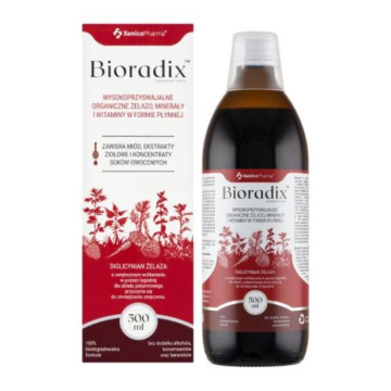 Bioradix, żelazo, płyn, 500ml